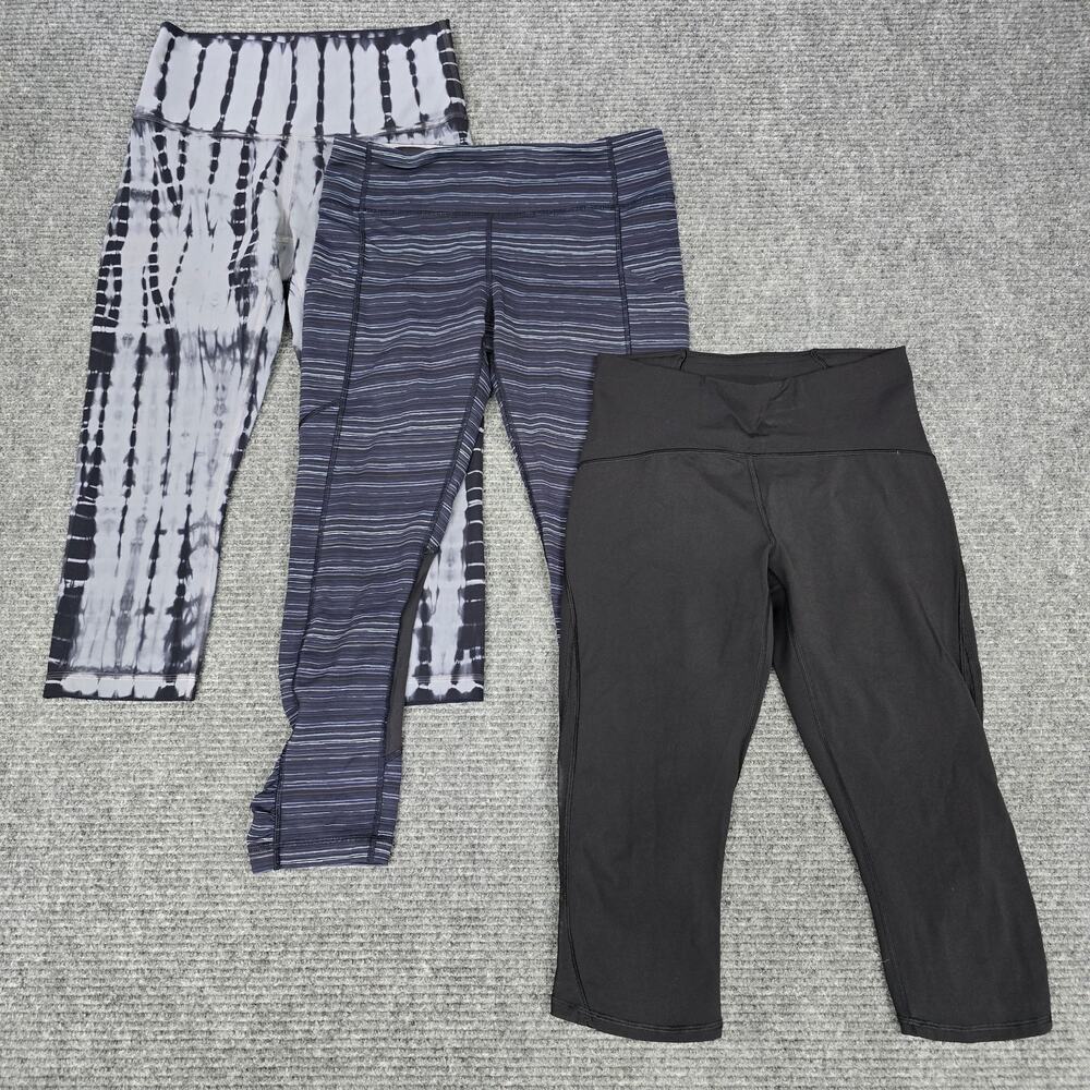 Lululemon Leggings Lot of 3 Womens Size 8 Wunder Under Pace Rival Train Crop